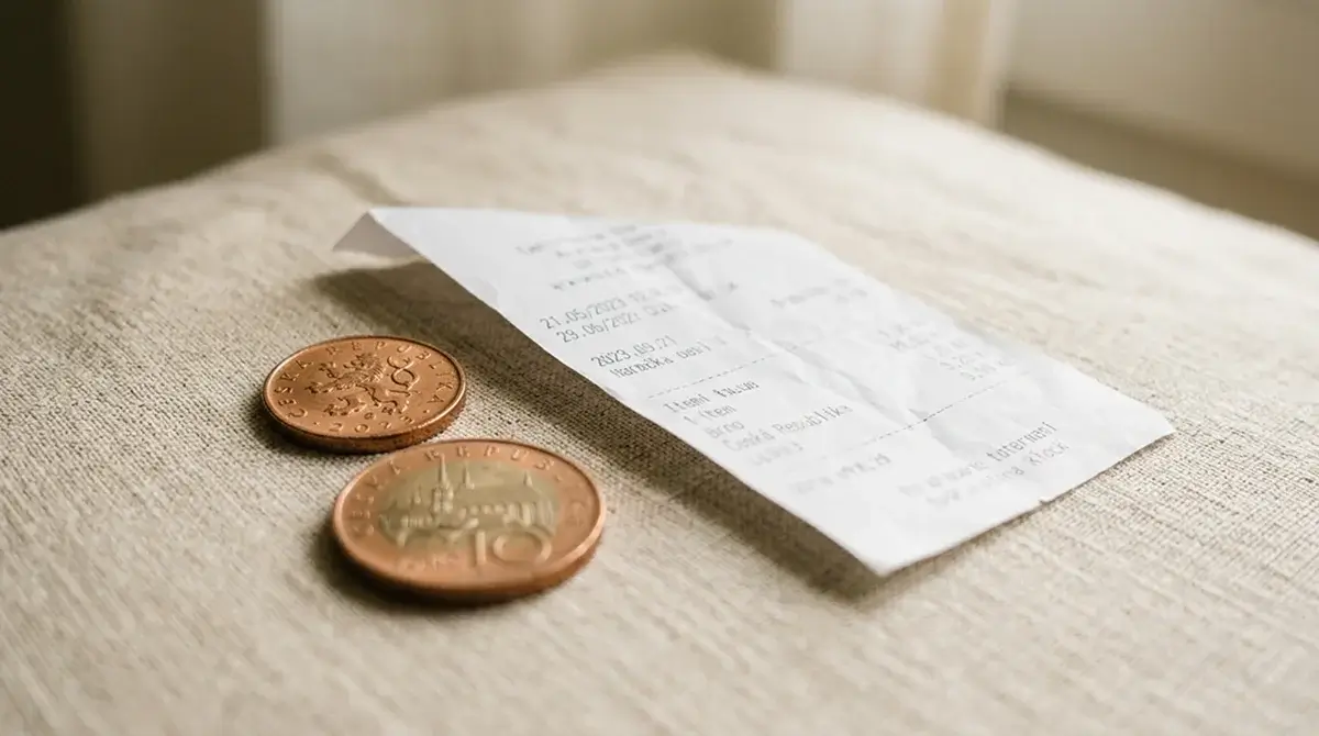 Jedna koruna a několik drobných mincí — symbol nejnižších vkladů